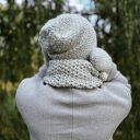 Męska czapka MERINO Explorer “Wybielony szary”