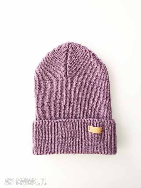 Wygodna czapka beanie z wełny merino handmade