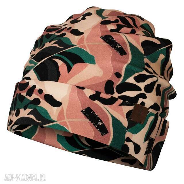 Czapka beanie jesienno-zimowa w monstery