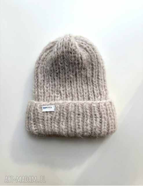 Puszysta czapka Cloud wełna merino alpaka handmade ręcznie robiona