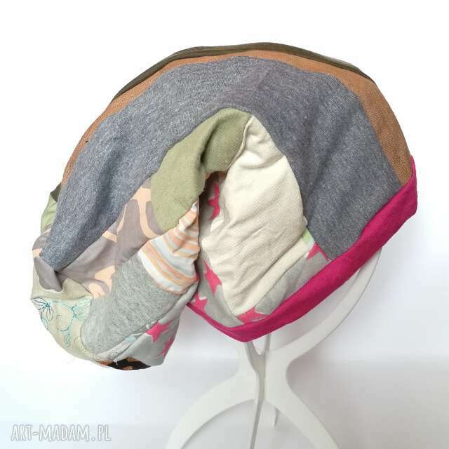 czapka damska etno boho patchwork