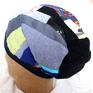 czapka dzianinowa tkanina patchwork - sport rower