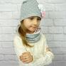 bawełna czapki czapkakomin cienki komplet dla dziewczynki, komin, opaska