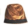 Ruda Klara folk czapki aksamit aksamitną z koronką, materialowa na podszewce boho