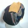czapka etno boho patchworkowa handmade damska kolorowa na podszewce, box G1 smerfetka