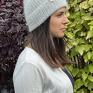 ręcznie robiona beanie aurea 100% baby merino plus moher i jedwab 22/44 czapka