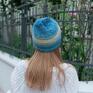 Bawelniana przejściowa czapka wykonana na drutach jest idealna na letnie wyjazdy w góry czy nad morze