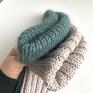 czapka wełniana ręcznie robiona beanie aurea 100% baby merino z wełny