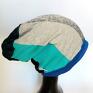 rower czapka turbanowa etno boho na podszewce turban patchwork