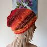 Buena Artis dwustronna czapka na drut ręcznie na drutach - volcano miła, ciepła wykonana rękodzieło