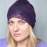 pomysł na upominek czapka imprezowa fioletowa damska - sylwester impreza lato