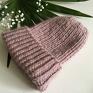 Wełniana czapka / chunky beanie wełna alpaka