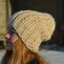 gruba handmade ciepła czapka