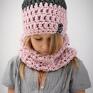 czapki: dziecięca triquensik 14 - jasna różowa zimowa