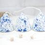 święta upominki nakrapiane dzowniki choinkowe - szron dekoracje świąteczne ceramiczne dzwonki