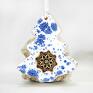 święta upominki Ceramiczne świąteczne choinki - zima ozdoby dekoracje choinkowe