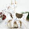 upominek białe renifery 1 ręcznie malowany ceramiczny renifer ozdoby choinkowe dekoracje świąteczne