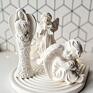 Nejmi Art Handmade pomysł na świąteczny upominek anioł figurka ozdobna - no 3 dekoracje biały