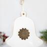 prezenty świąteczne 1 duży dzwonek - styl skandynawski ceramiczne ozdoby choinkowe dzwonki