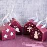 prezenty na święta Domki - bombki - zestaw 6 dekoracje świąteczne drewno