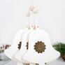 prezenty świąteczne 1 duży dzwonek choinkowy - styl skandynawski ceramiczne ozdoby