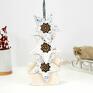 pomysł na upominek święta białe ozdoby choinkowe ceramiczne gwiazdki - śnieg dekoracje świąteczne