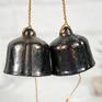 pomysł na prezent święta 1 ceramiczny - czarne - złote ozdoby na dekoracje świąteczne dzwonek na choinkę