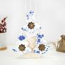 pomysł na prezent święta 3 ceramiczne choinki świąteczne - modern dekoracje choinkowe