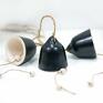 pomysł na świąteczne prezenty Nowoczesne dzwonki choinkowe - noir - ozdoby ceramiczne