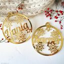 Zestaw - złote bombki z imieniem