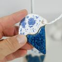 Ceramiczny zestaw choinkowych zawieszek piernikowy ludzik, ciasto i lód