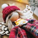Świąteczny aniołek handmade - urocza anielinka na prezent