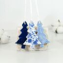 Ceramiczne choinki - komplet 3 ozdób choinkowych, ręcznie robione i szkliwione