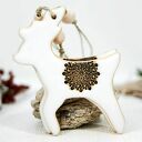 Duży ceramiczny renifer - ozdoba choinkowa