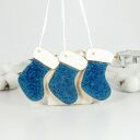 Ręcznie wykonane ceramiczne skarpety świąteczne - ozdoby choinkowe