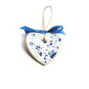 ceramiczne serduszko: white & blue