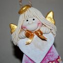 to lubię i w złocie i w różu - Anioł z dedykacją, z masy