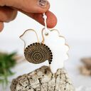 Zestaw 3 ceramicznych ptaszków choinkowych - hygge (białe, do zawieszenia)
