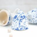 Nakrapiane dzwonki choinkowe „Szron” - ceramiczny zestaw 3 szt.