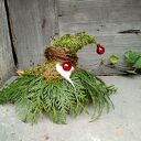 Mikołaj Boże Narodzenie - naturalna dekoracja handmade 20 cm