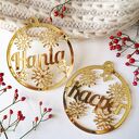 Zestaw - złote bombki z imieniem