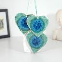 Turkusowe serce - ręcznie robiona ozdoba ceramiczna do zawieszenia