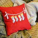 Personalizowana Poduszka Świąteczna z motywem skarpet