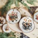 Zimowe plasterki - dekoracje choinkowe vintage z decoupage