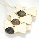 Ptaszki w locie - ceramiczne ozdoby choinkowe (zestaw 3 szt.)