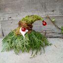 Mikołaj Boże Narodzenie - naturalna dekoracja handmade 20 cm