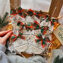 Makramowe zawieszki choinkowe białe | Ozdoby handmade