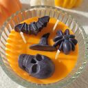 Boo! Pomarańczowa świeca sojowa na Halloween