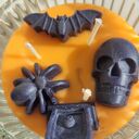 Boo! Dwuwarstwowa świeca sojowa handmade na Halloween