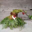 Mikołaj Boże Narodzenie - naturalna dekoracja handmade 20 cm